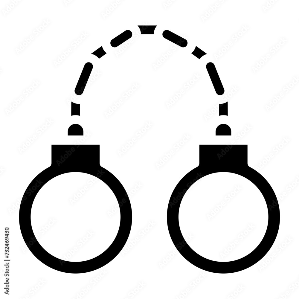 Handcuffs icon vector image. Can be used for Prison. Handcuffs icon vector image. Can be used for Prison.