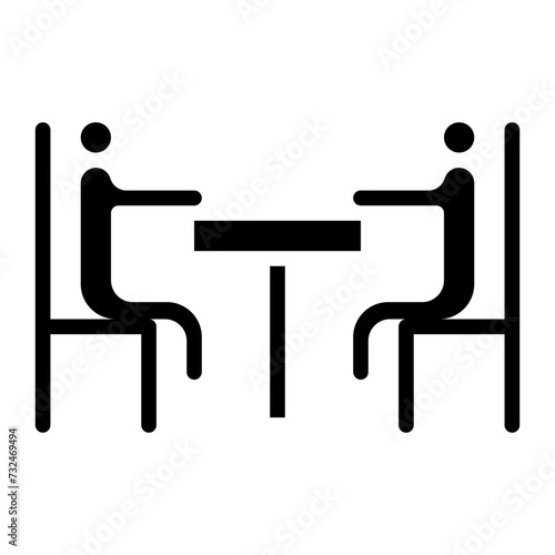 Meet icon vector image. Can be used for Prison.