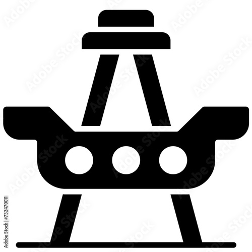 Swinging Ship icon vector image. Can be used for Amusement Park.