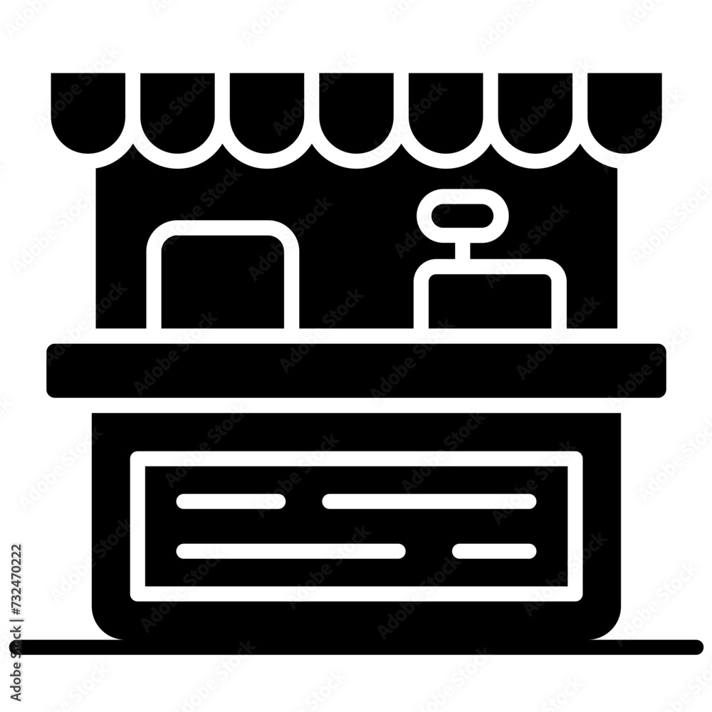 Food Court icon vector image. Can be used for Amusement Park. Food Court icon vector image. Can be used for Amusement Park.