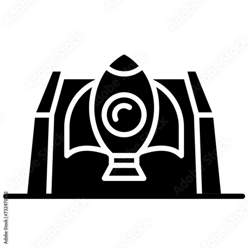 Space Shot icon vector image. Can be used for Amusement Park.
