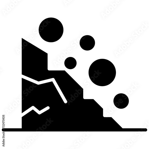 Landslide icon vector image. Can be used for Coastline.