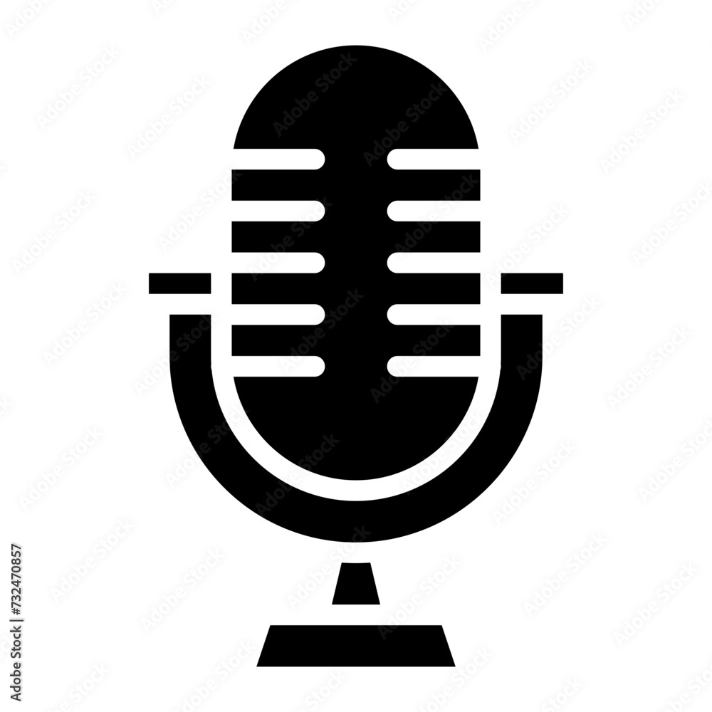 Microphone icon vector image. Can be used for Instrument.