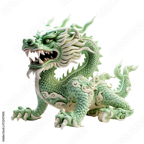 Chinese lion on transparent background
