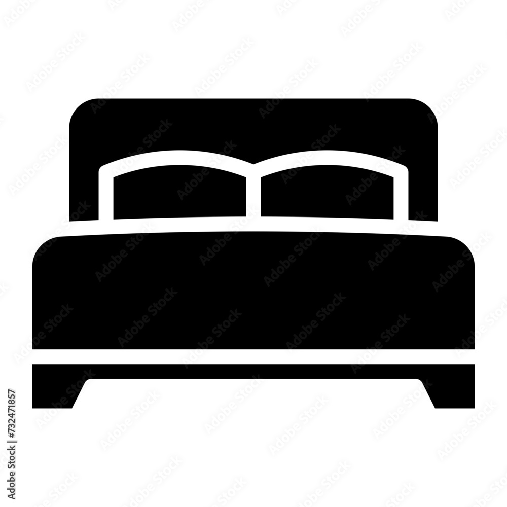 Bed icon vector image. Can be used for Luxury. Bed icon vector image. Can be used for Luxury.