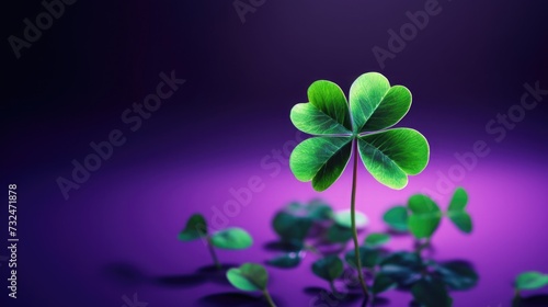 Wallpaper Mural St. Patrick's Day abstract violet, lilac background decorated with shamrock leaves. Patrick Day pub celebrating Torontodigital.ca