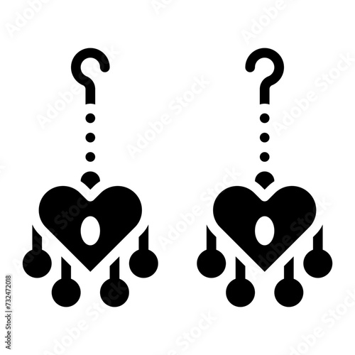 Earrings icon vector image. Can be used for Luxury.