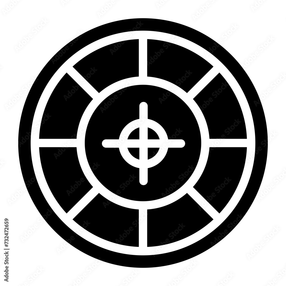 French Roulette icon vector image. Can be used for Casino. French Roulette icon vector image. Can be used for Casino.