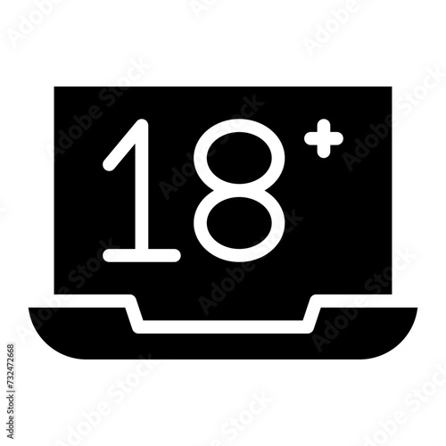 Gambling Age icon vector image. Can be used for Casino.