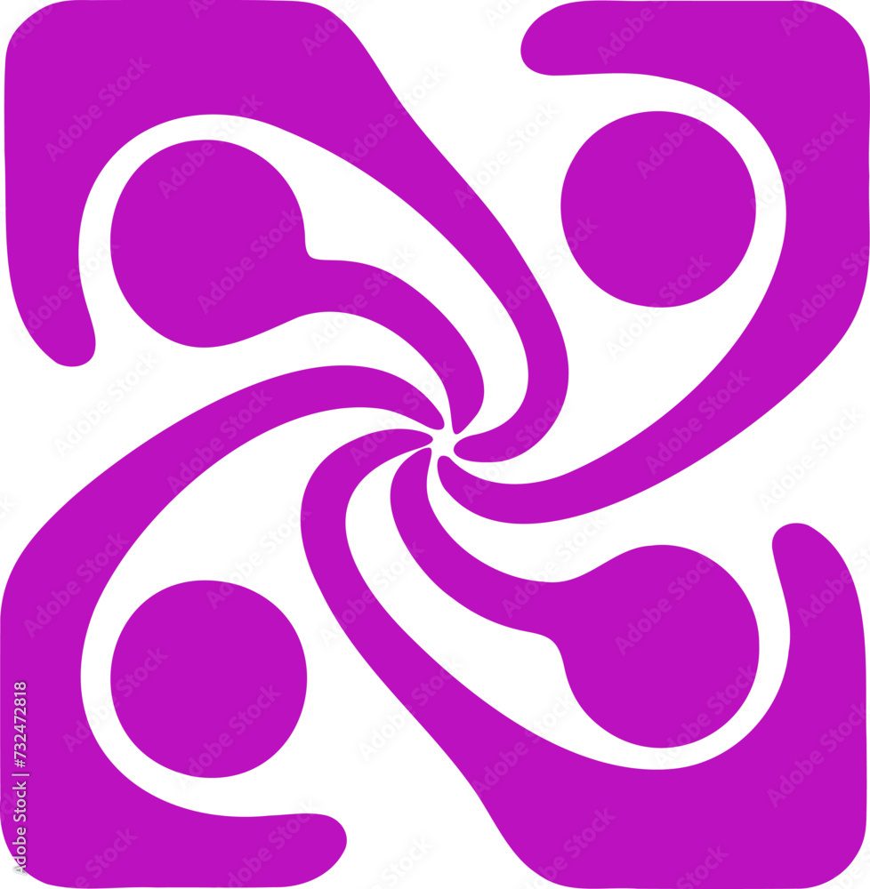 Decorative pattern illustration. Abstract square pattern hand drawing design element