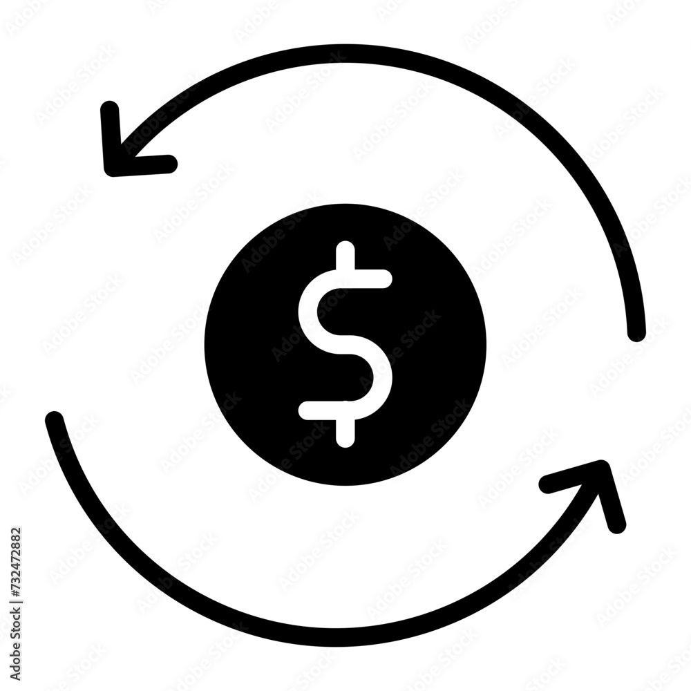 Dollar Exchange icon vector image. Can be used for Trading. Dollar Exchange icon vector image. Can be used for Trading.
