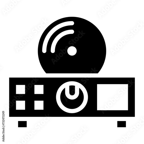 CD Player icon vector image. Can be used for Retro.