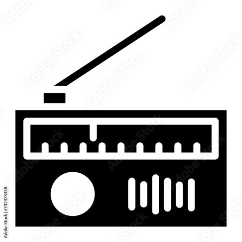 Radio icon vector image. Can be used for Retro.