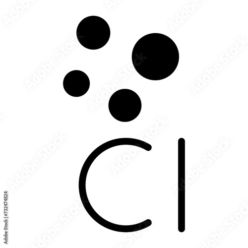 Chlorine icon vector image. Can be used for Laundry.