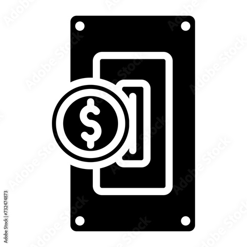 Insert Coin icon vector image. Can be used for Laundry.