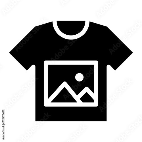 Shirt Print icon vector image. Can be used for Printing.