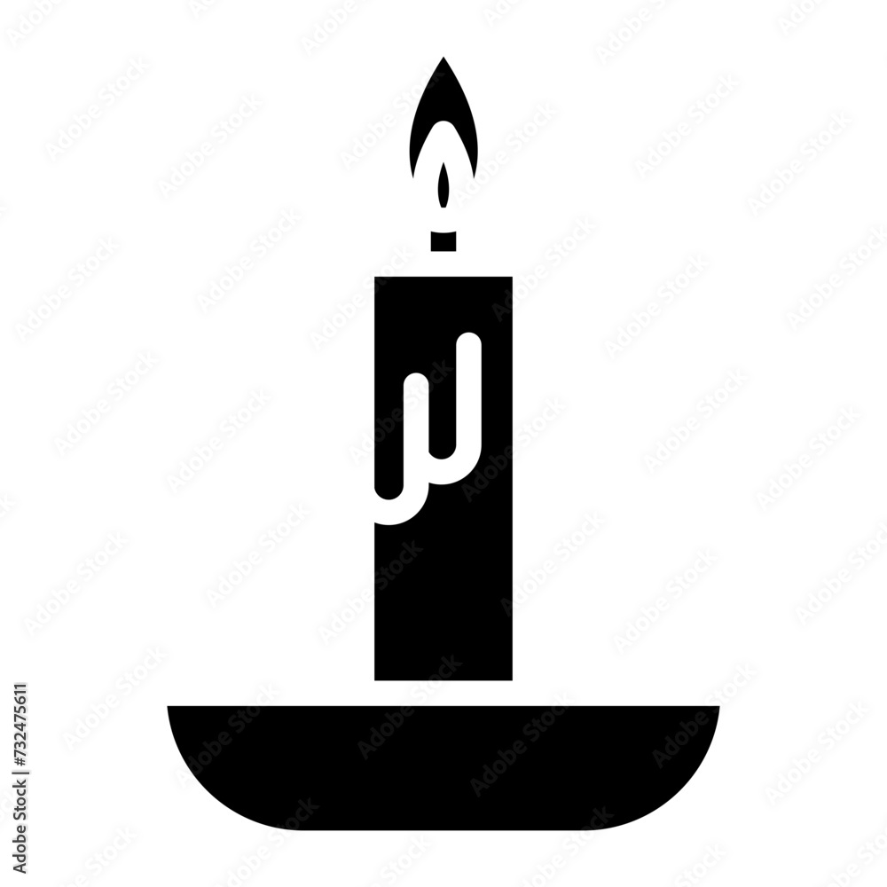 Fototapeta premium Candle icon vector image. Can be used for Carnival.