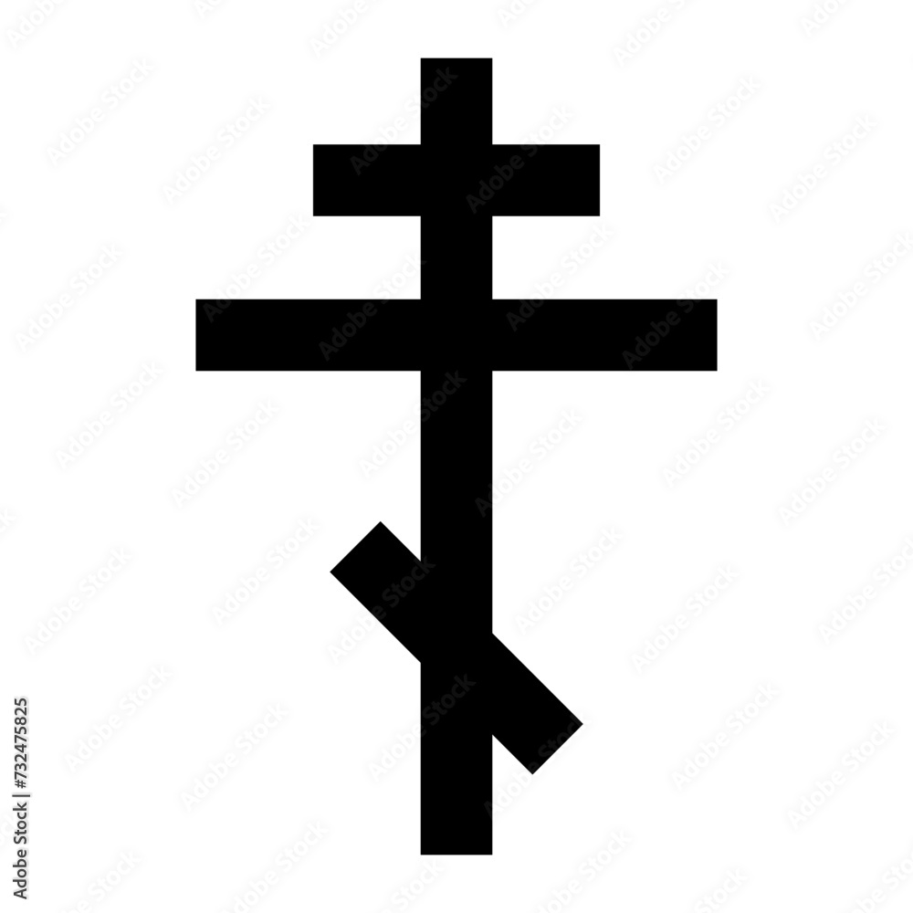 Orthodox Cross icon vector image. Can be used for Carnival.