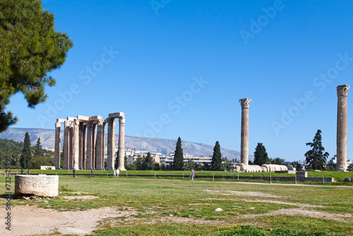 The Temple of Olympian Zeus in Athens