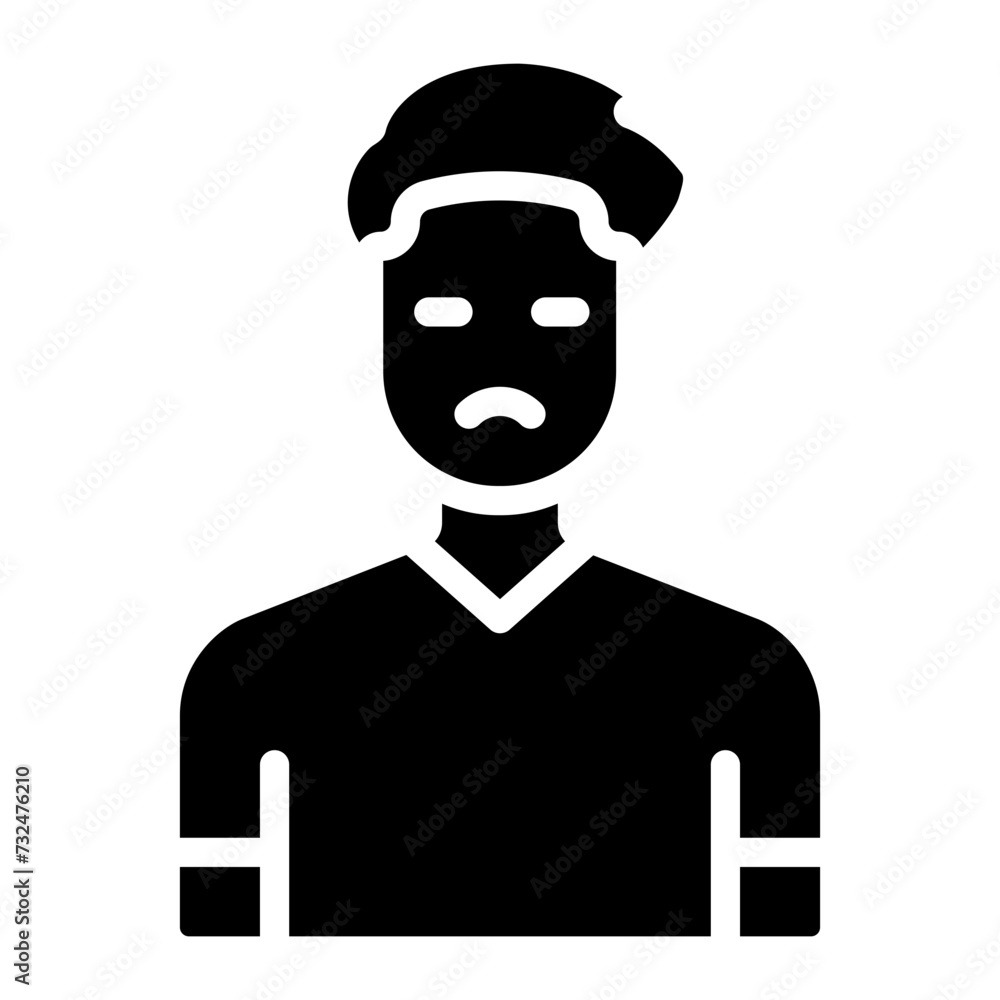 Man icon vector image. Can be used for Homeless.