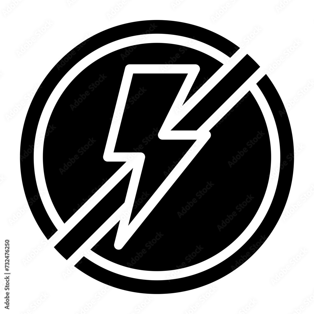 No Electricity icon vector image. Can be used for Homeless. No Electricity icon vector image. Can be used for Homeless.