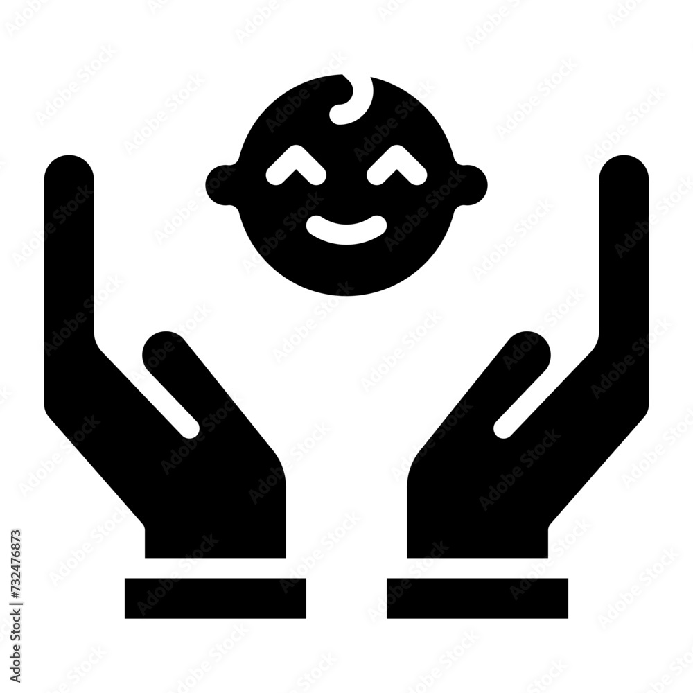 Fototapeta premium Adoption icon vector image. Can be used for Child Adoption.