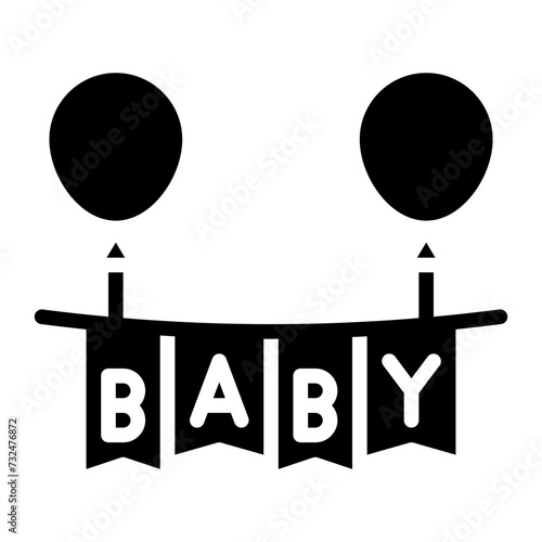Baby Shower icon vector image. Can be used for Child Adoption.