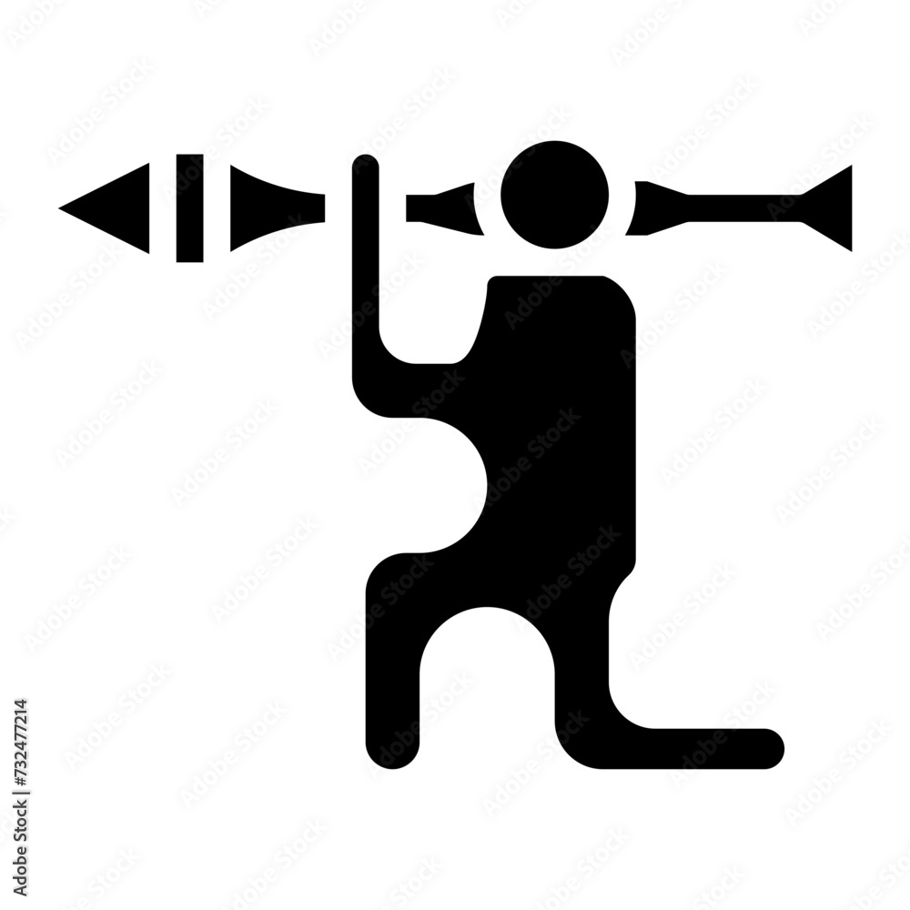 Antitank icon vector image. Can be used for Shooting. Antitank icon vector image. Can be used for Shooting.