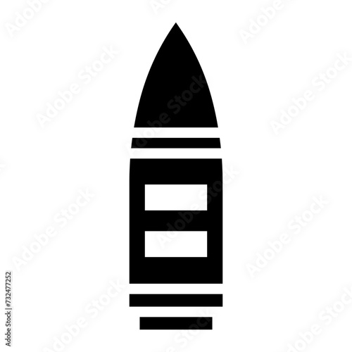 Bullet icon vector image. Can be used for Shooting.