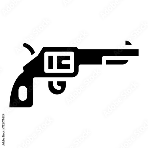 Revolver icon vector image. Can be used for Shooting.