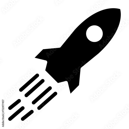 Rocket icon vector image. Can be used for Shooting.