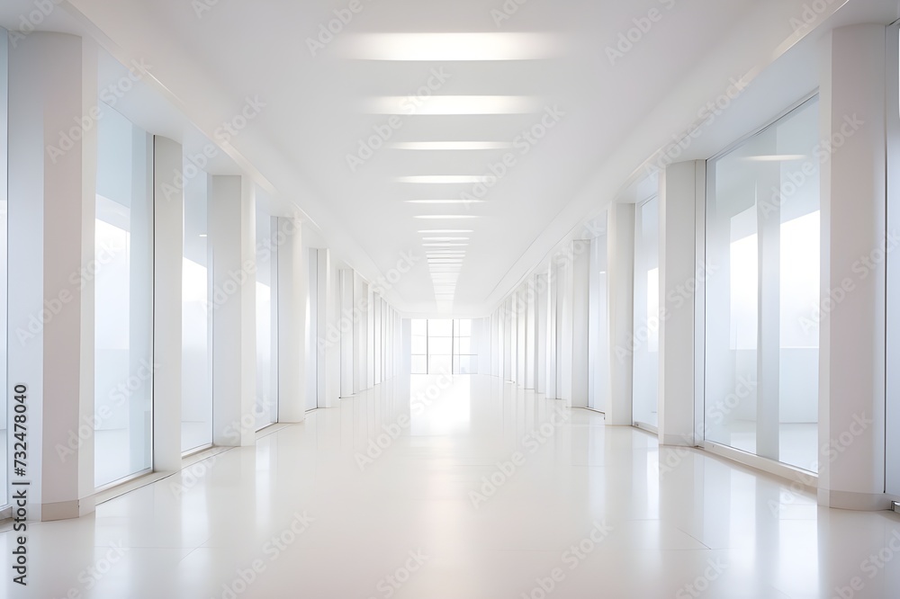 White_blur_abstract_background_from_building_hallway
