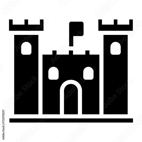 Castle icon vector image. Can be used for Fairytale.