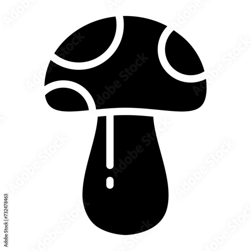 Fotótapéta Mushroom icon vector image. Can be used for Fairytale.