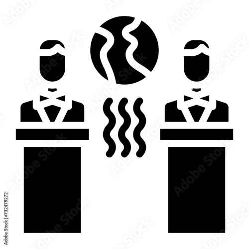 Global Warming Debate icon vector image. Can be used for Global Warming.