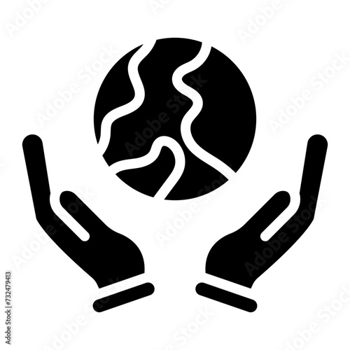 Save the Planet icon vector image. Can be used for Global Warming.
