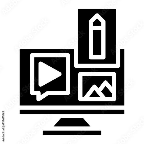 Content Production icon vector image. Can be used for Crisis Mangement.