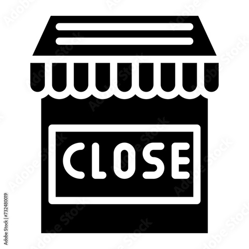 Shop Closed icon vector image. Can be used for Crisis Mangement.