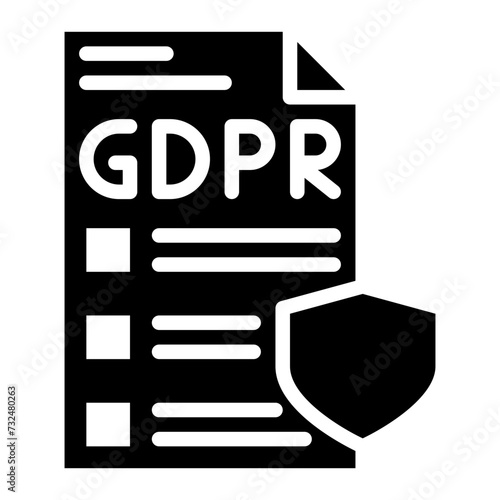 GDPR Policy icon vector image. Can be used for Compliance And Regulation.