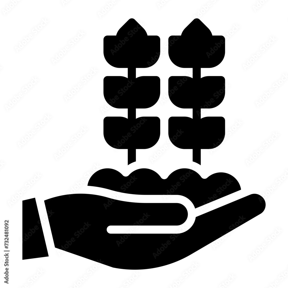 Seed Hand icon vector image. Can be used for Agriculture. Seed Hand icon vector image. Can be used for Agriculture.