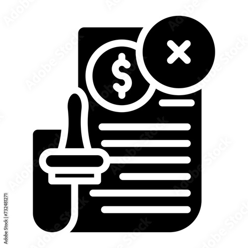 Agreement Delete icon vector image. Can be used for Documents And Files.