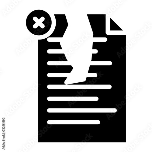 Delete File icon vector image. Can be used for Documents And Files.