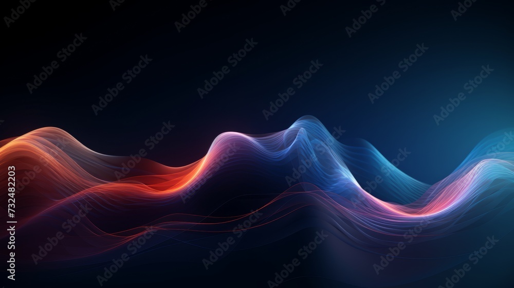 Futuristic cyber technology background with 3d vector wave design - dark tech atmosphere for big data concepts Futuristic cyber technology background with 3d vector wave design - dark tech atmosphere for big data concepts