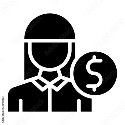 Female Client icon vector image. Can be used for Crime Investigation.