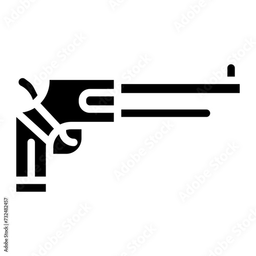 Revolver icon vector image. Can be used for Crime Investigation.