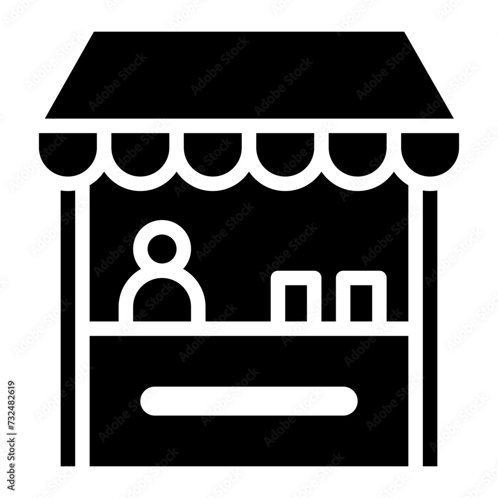 Food Stand icon vector image. Can be used for Water Park.