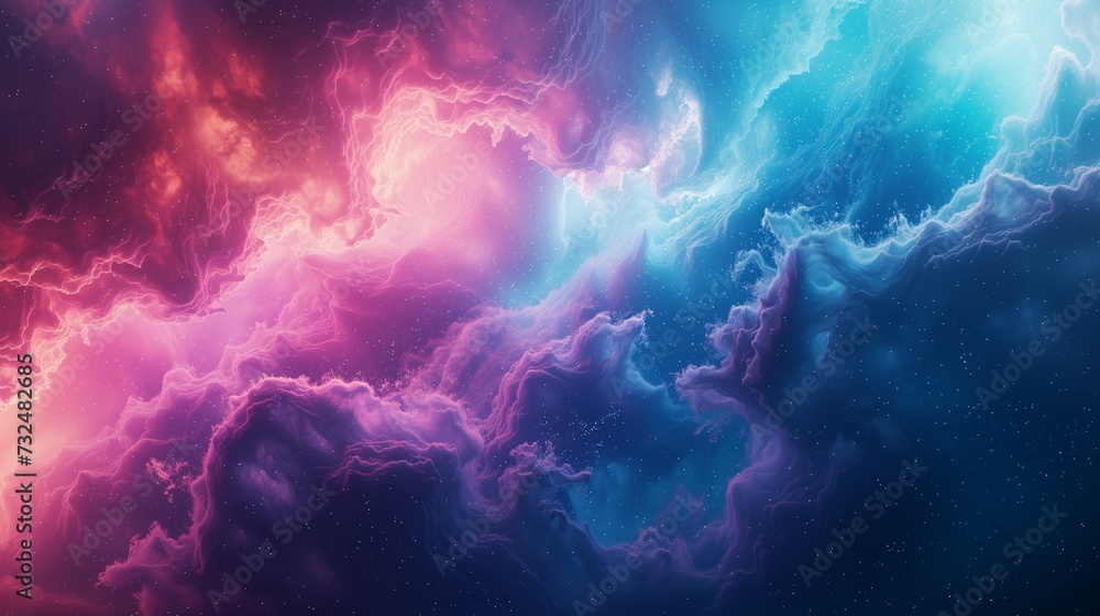 Vibrant abstract arrangement of dynamic bright scarlet, luminous teal, and cosmic indigo on a sleek marble surface. 
 - obrazy, fototapety, plakaty 
