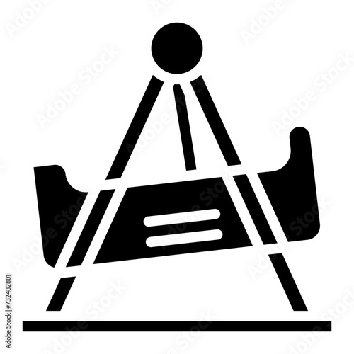 Swinging Boat icon vector image. Can be used for Water Park.