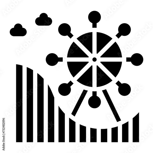 Theme Park icon vector image. Can be used for Water Park.