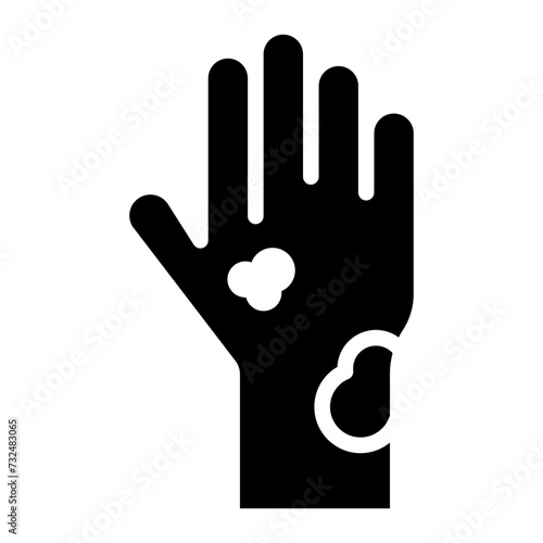 Eczema icon vector image. Can be used for Dermatology.